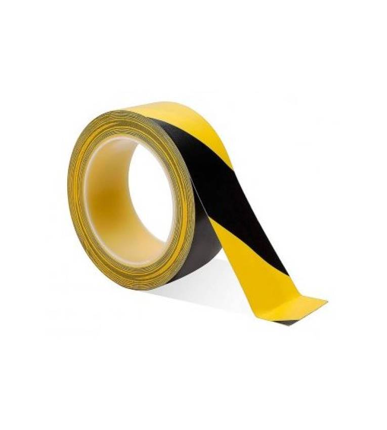 Rouleau adhésif universel pour le marquage d'objets 33m jaune/noir